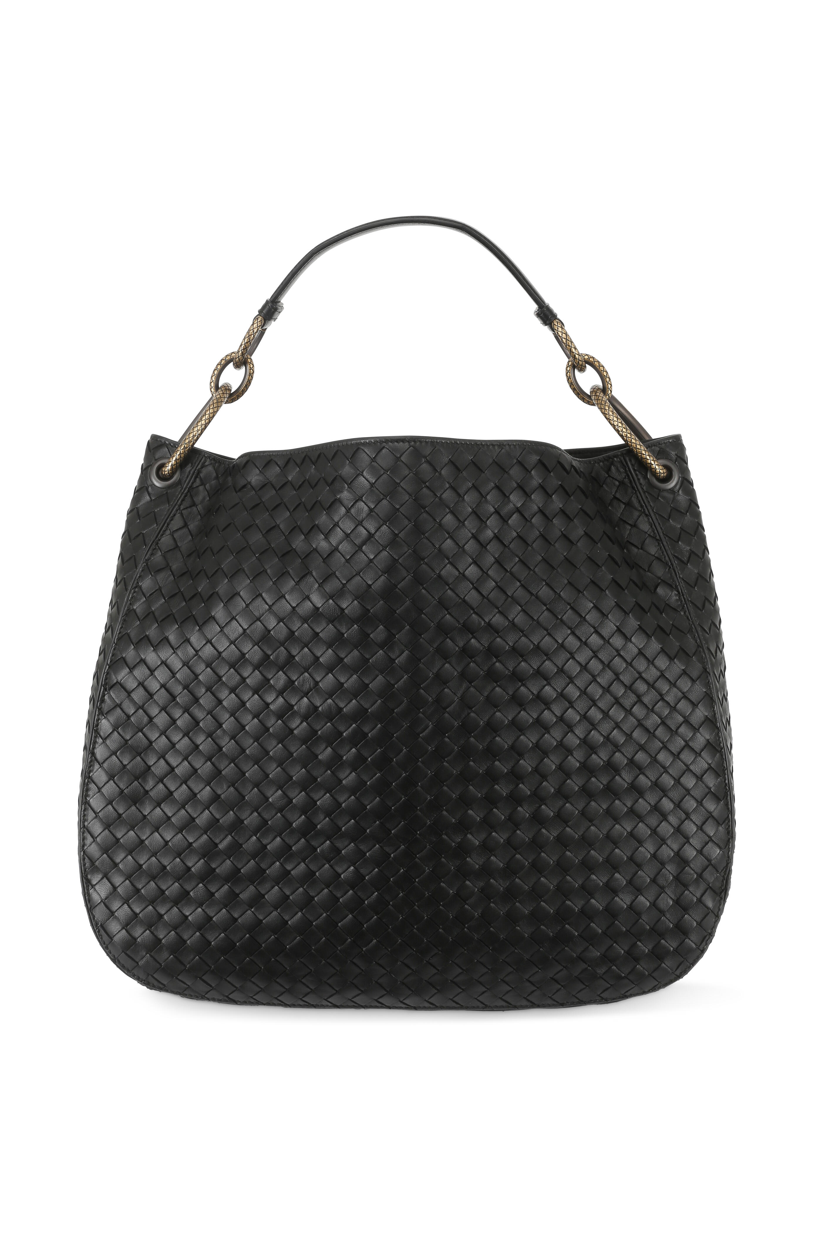 バッグ BOTTEGA VENETA Intrecciato hobo bag Bottega Veneta - Black Intrecciato Links Hobo Bag