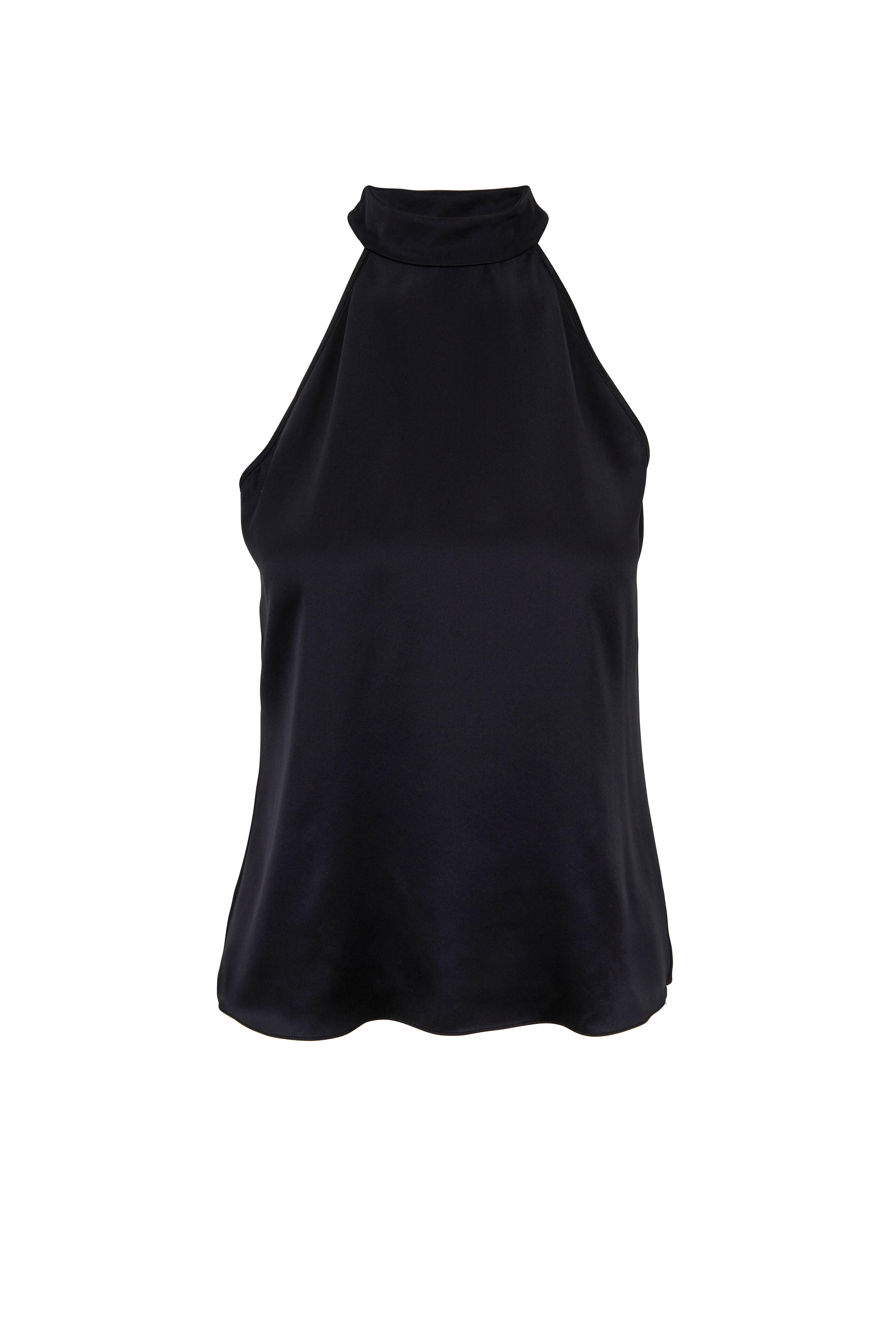 Nili Lotan - Vara Black Silk Halter Top