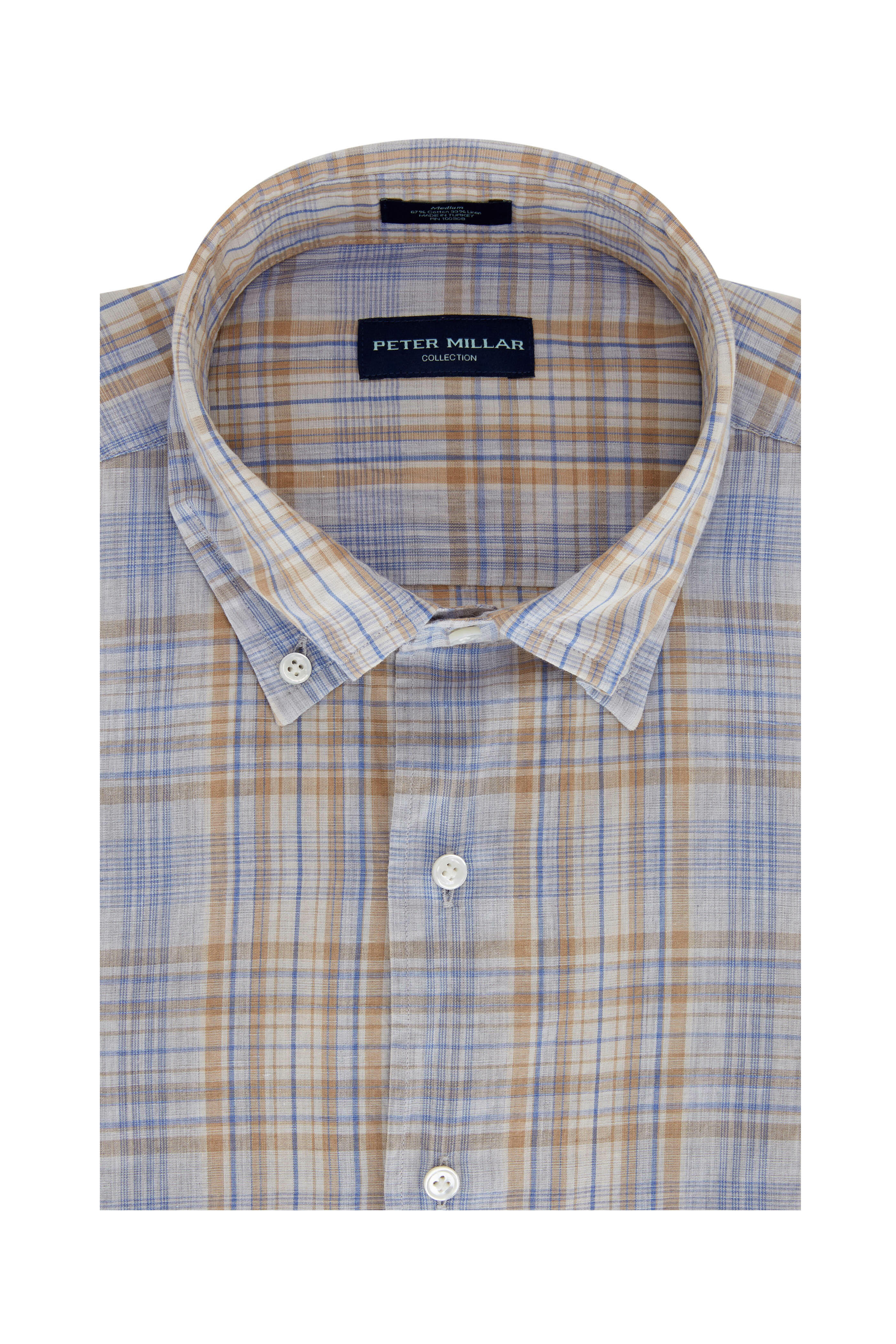 Peter Millar - Pont Blue Cielo Plaid Sport Shirt