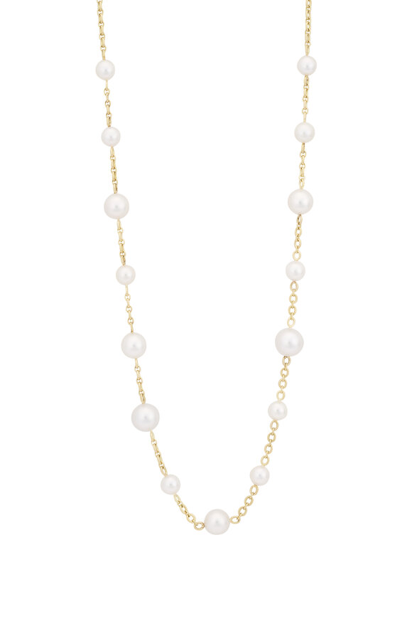 Irene Neuwirth 18k Yellow Gold Sea Pearl Gumball Chain