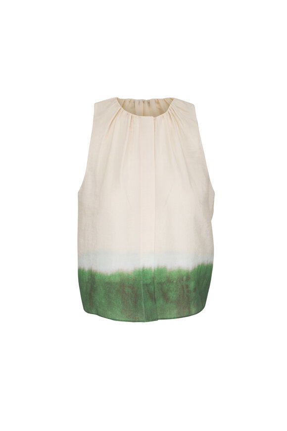 Vince Porcelain & Herba Dip-Dye A-Line Top