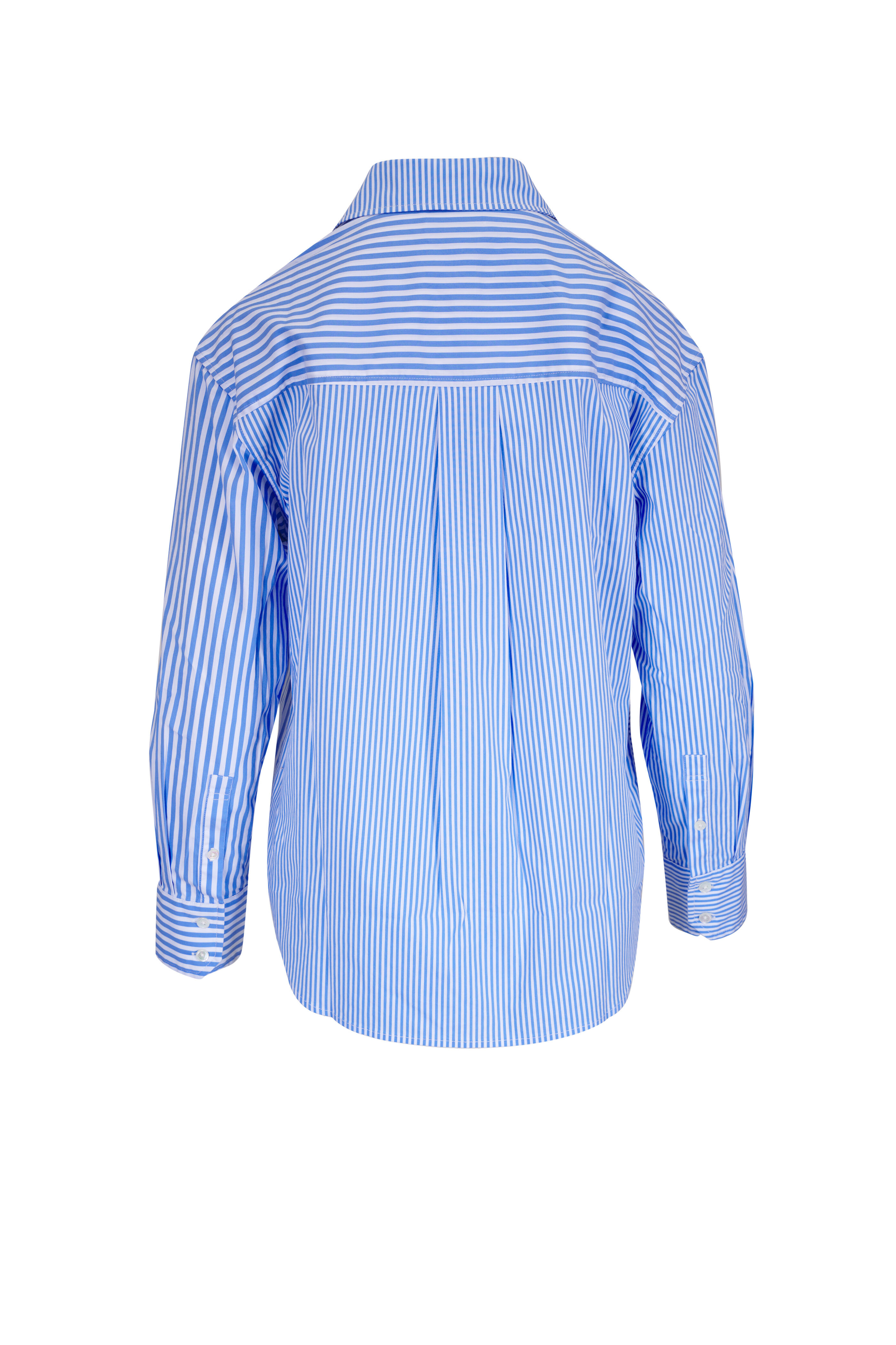 AG - Addison Stripe Blue Mix Relaxed Button Down