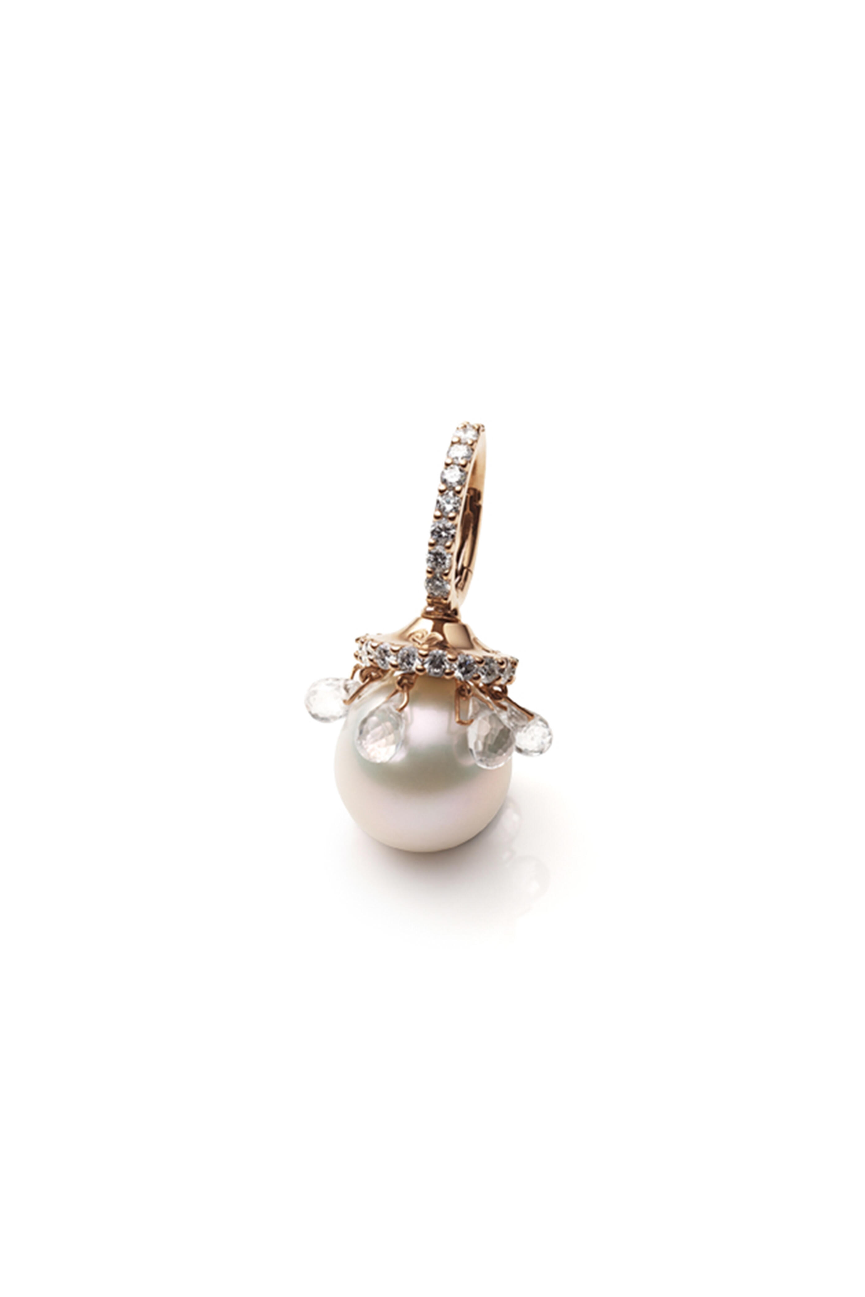 Chantecler - 18k Gold Diamond & Crystal Pearl Brio Charm - view 1
