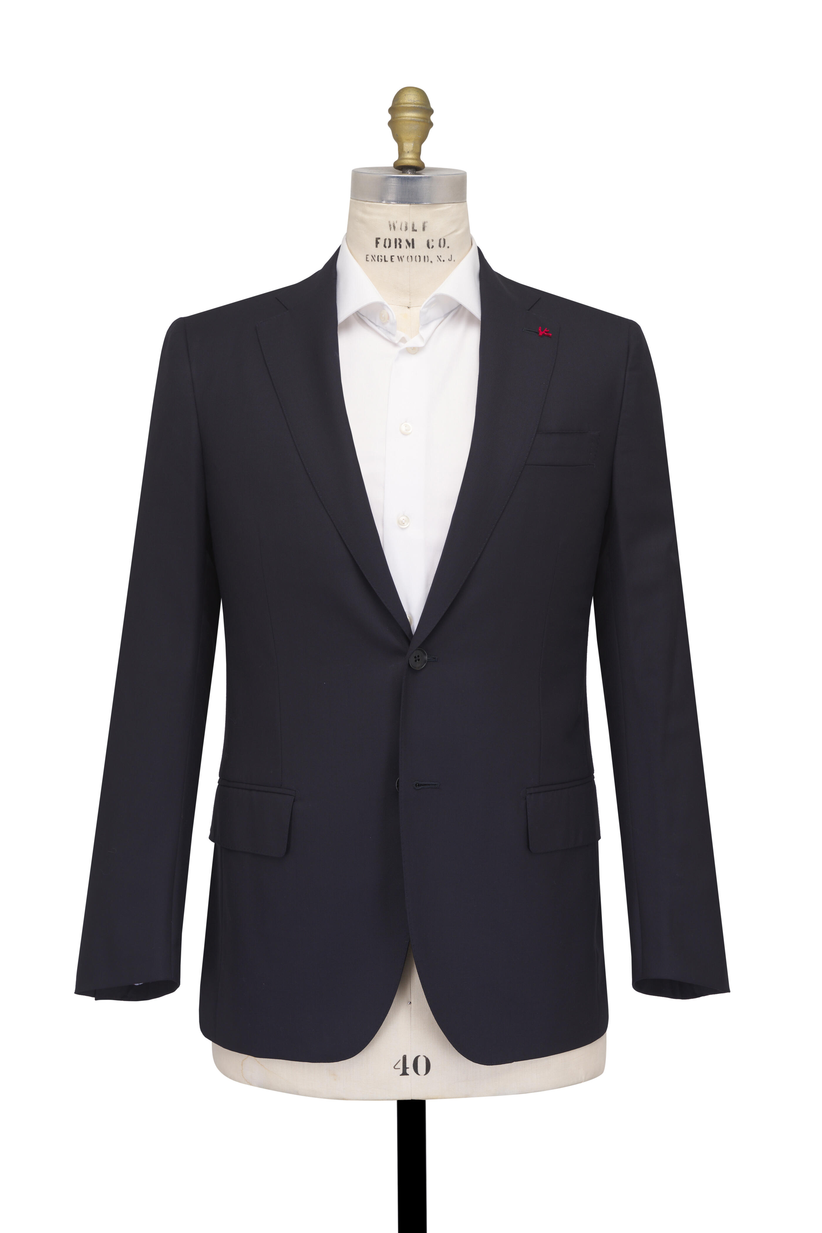Isaia - Dark Navy 160s Wool Suit