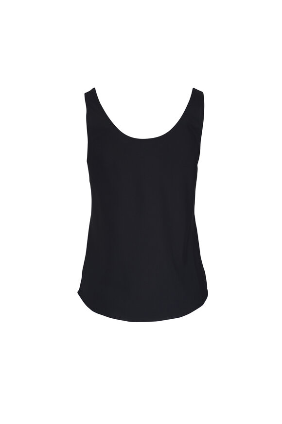 Vince Classic Black Stretch Silk Bias Tank - view 5