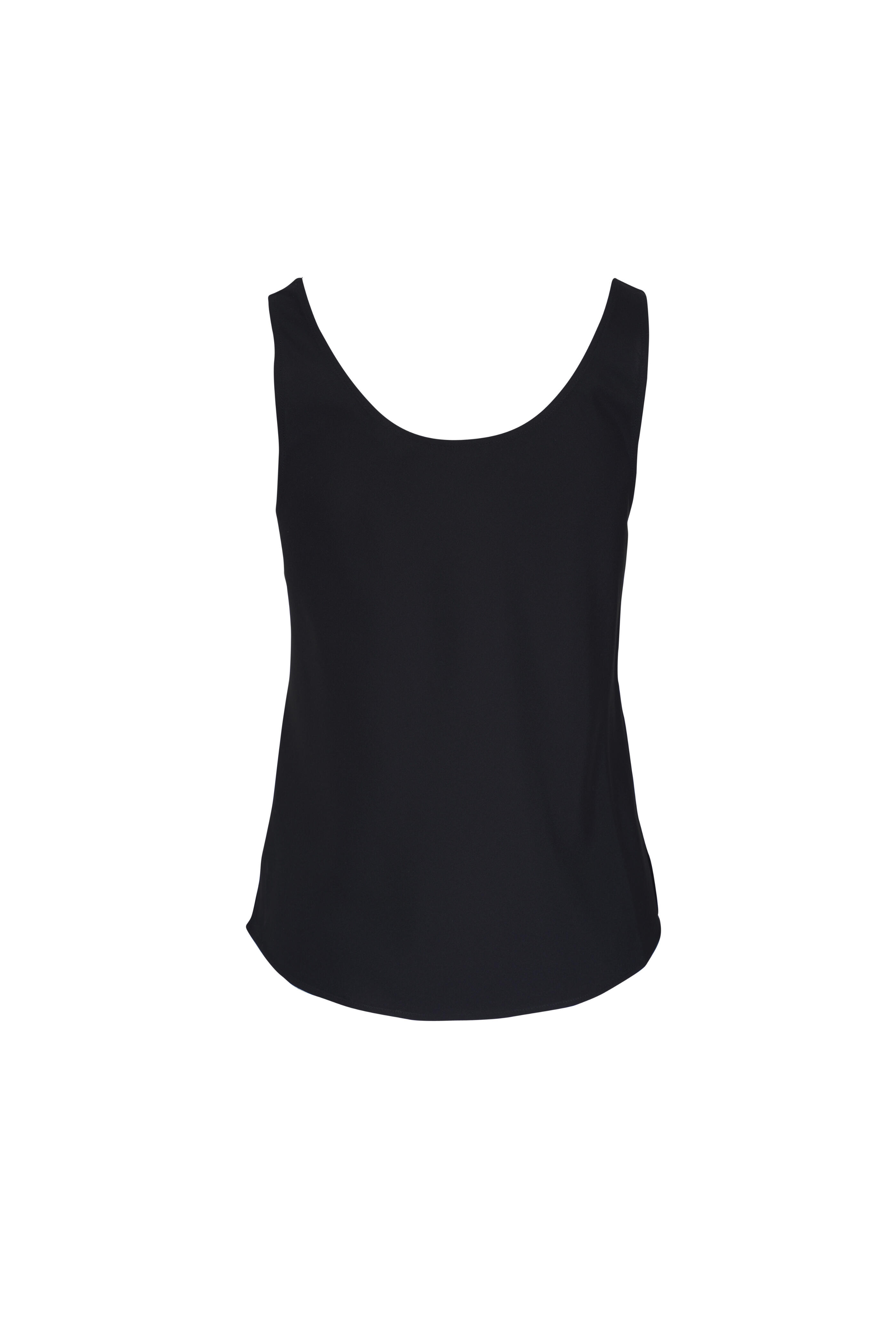 Vince - Classic Black Stretch Silk Bias Tank