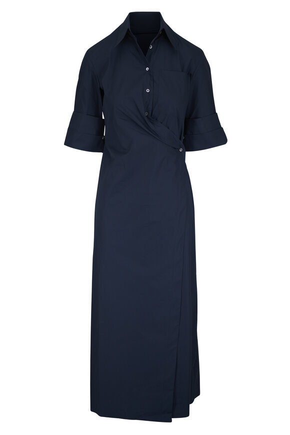 TWP New Earl Midnight Cotton Wrap Dress - view 1