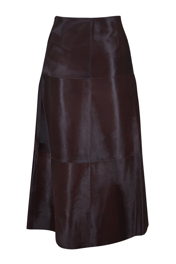 TWP The A-Line Perforated Leather Skirt - view 2