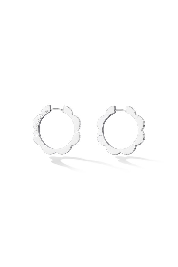 Cadar - White Gold Diamond Triplet Hoops