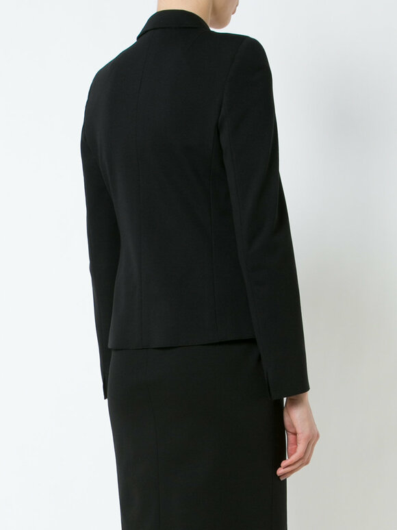 Akris Punto - Black Stretch Jersey Knit One Button Jacket