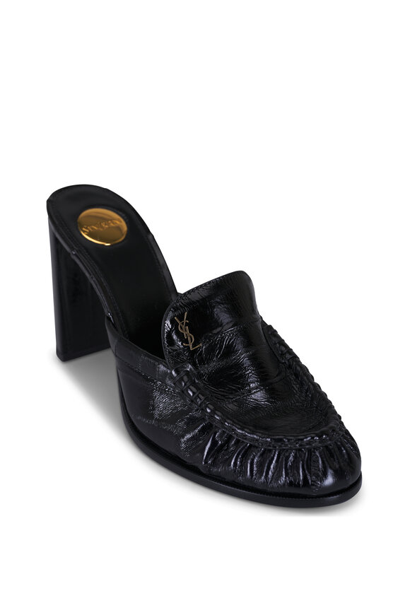 Valentino Garavani - Black Patent Leather VLogo Heeled Slide, 60mm