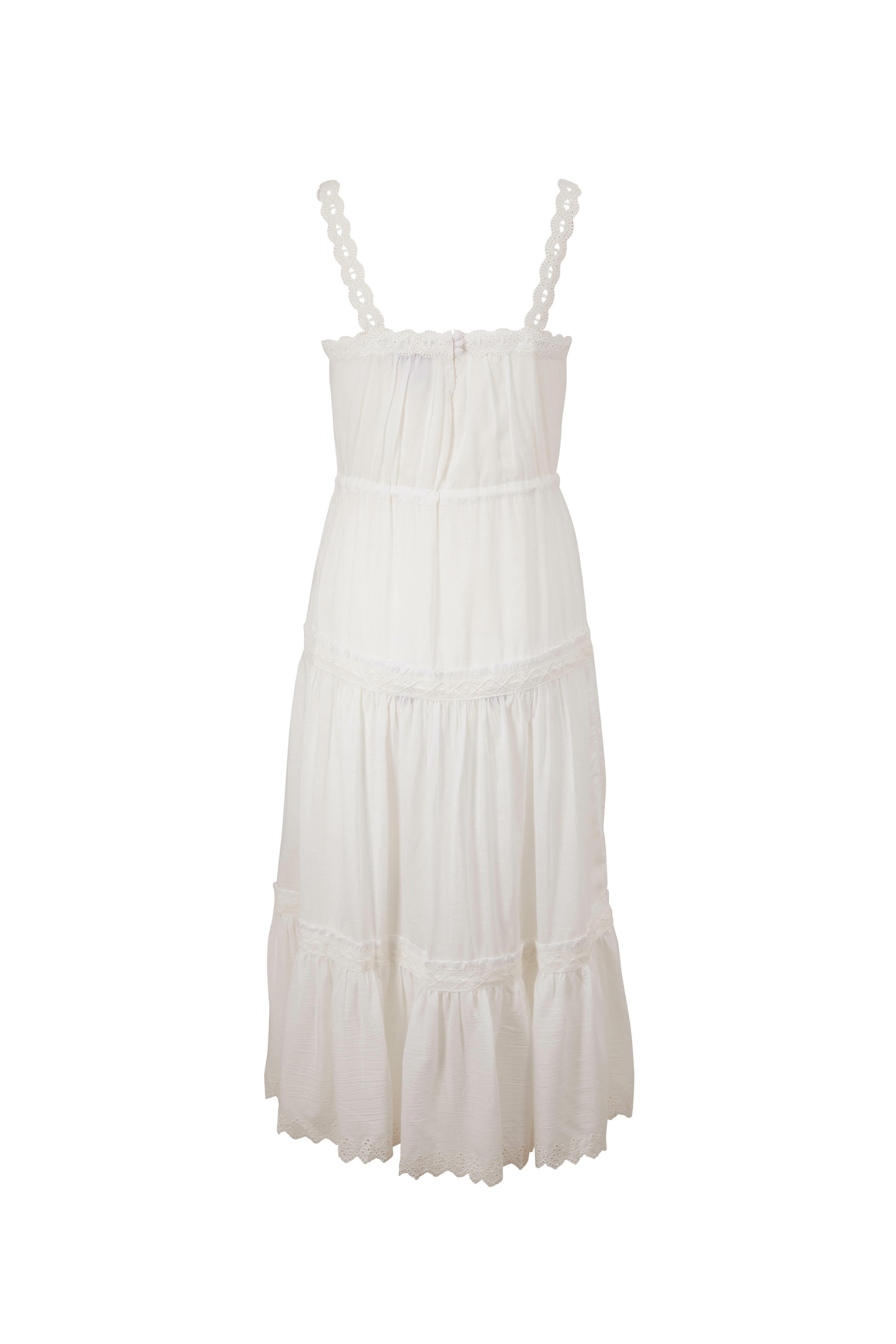 Paige - Amity White Embroidered Midi Dress | Mitchell Stores