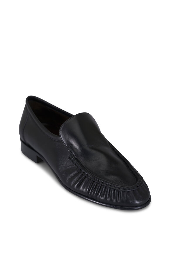 The Row Soft Mocassin Two Black Loafer - view 1