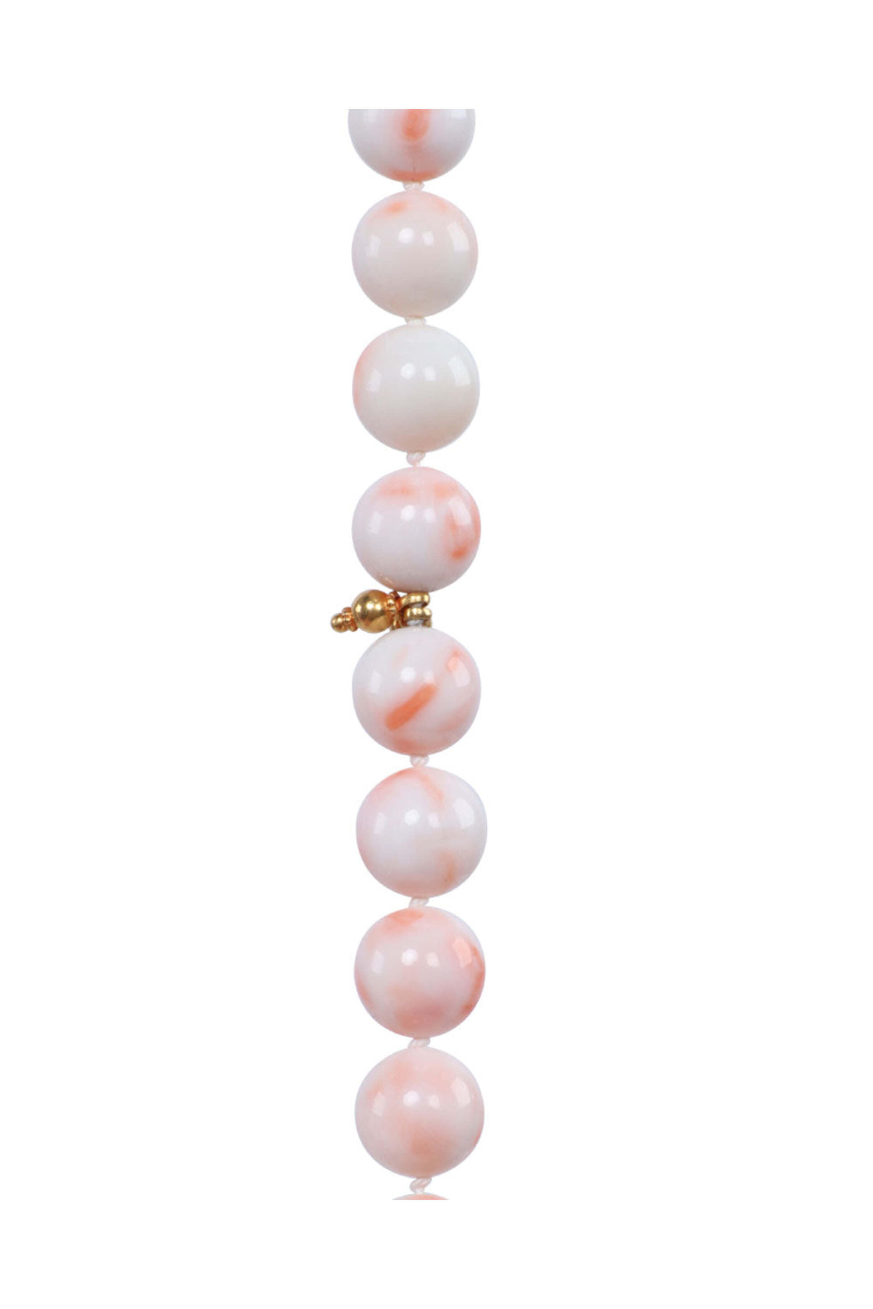 Ellen Hoffman - Angel Skin Pink Coral Beaded Necklace