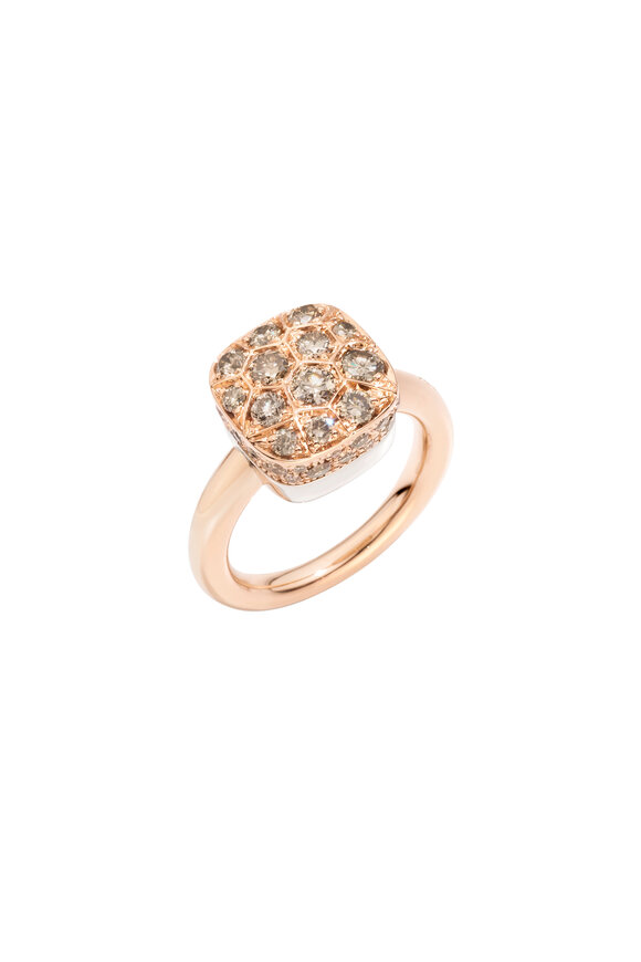 Pomellato 18K Rose Gold Nudo Brown Diamond Ring