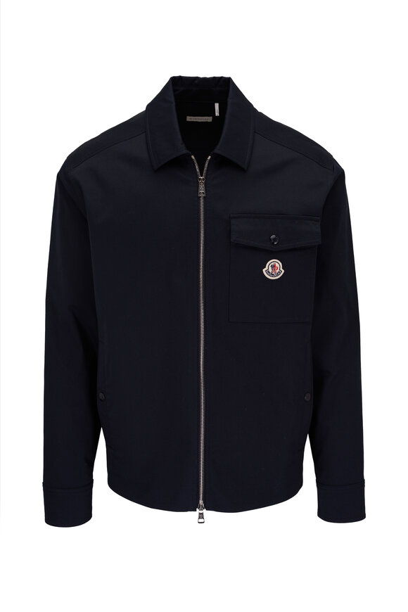 Moncler - Navy Cotton Zip Overshirt 