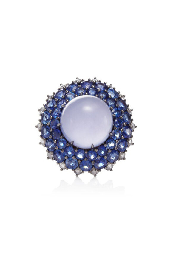 Nam Cho Blue Riviera Sunburst Ring