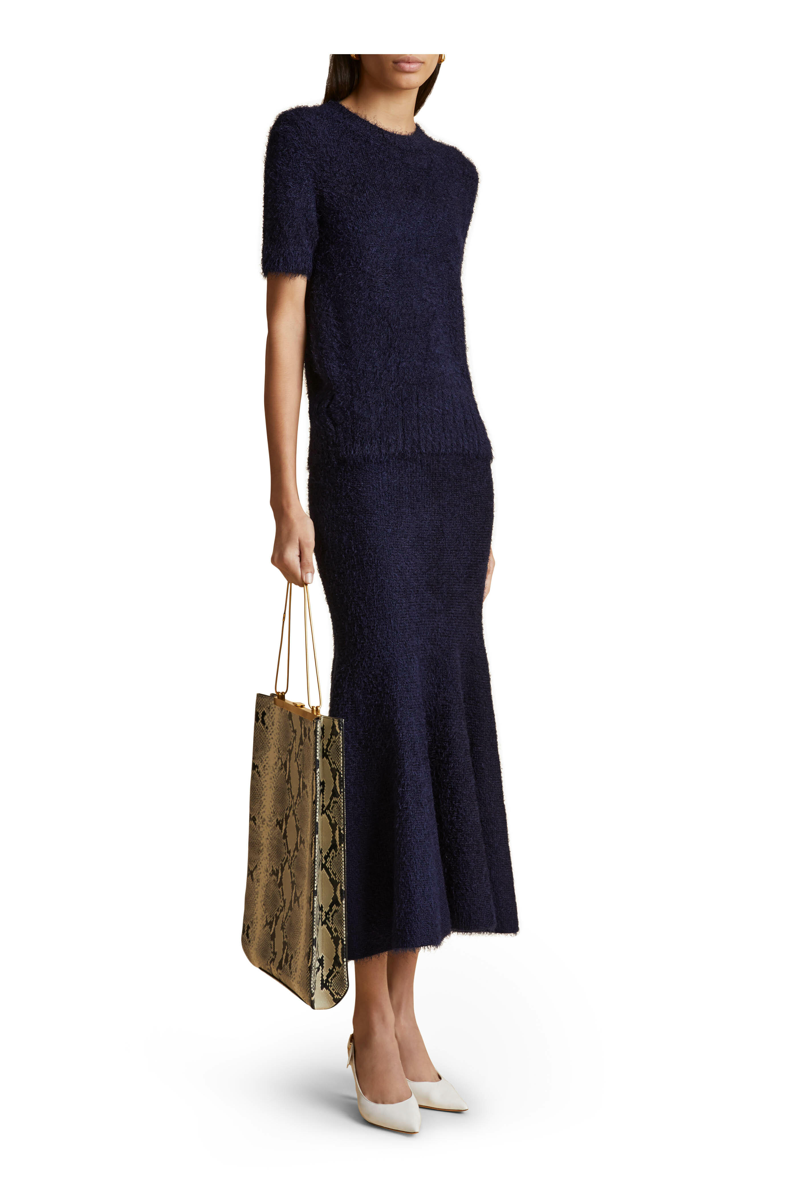 Khaite - Luphia Navy Blue Cashmere Sweater