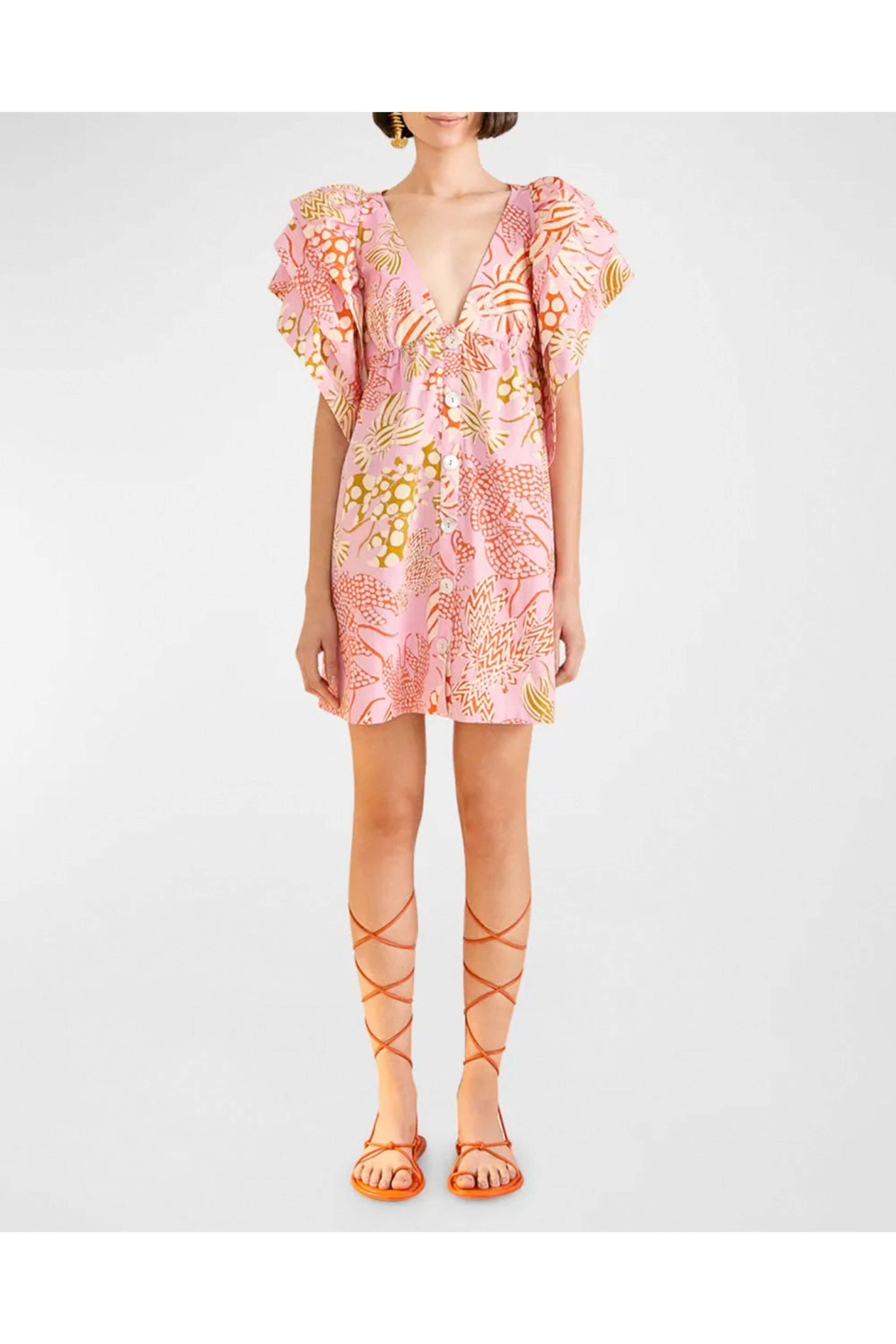 Farm Rio - Mixed Lobsters Mini Dress