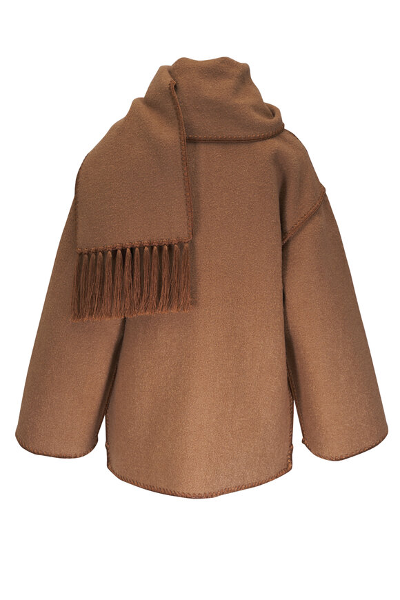 Totême - Camel Embroidered Scarf Jacket