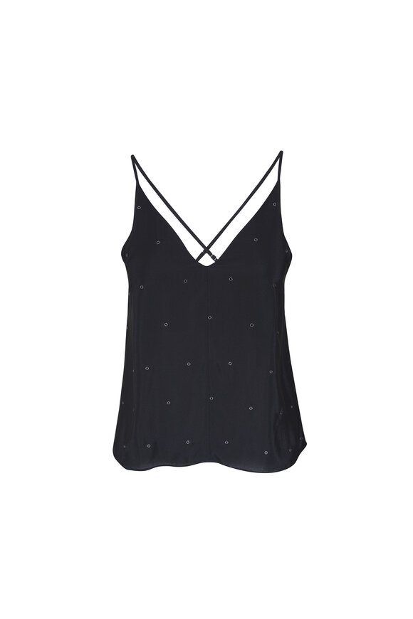 AG Jada Rock Star Crepe Silk V-Neck Cami - view 1
