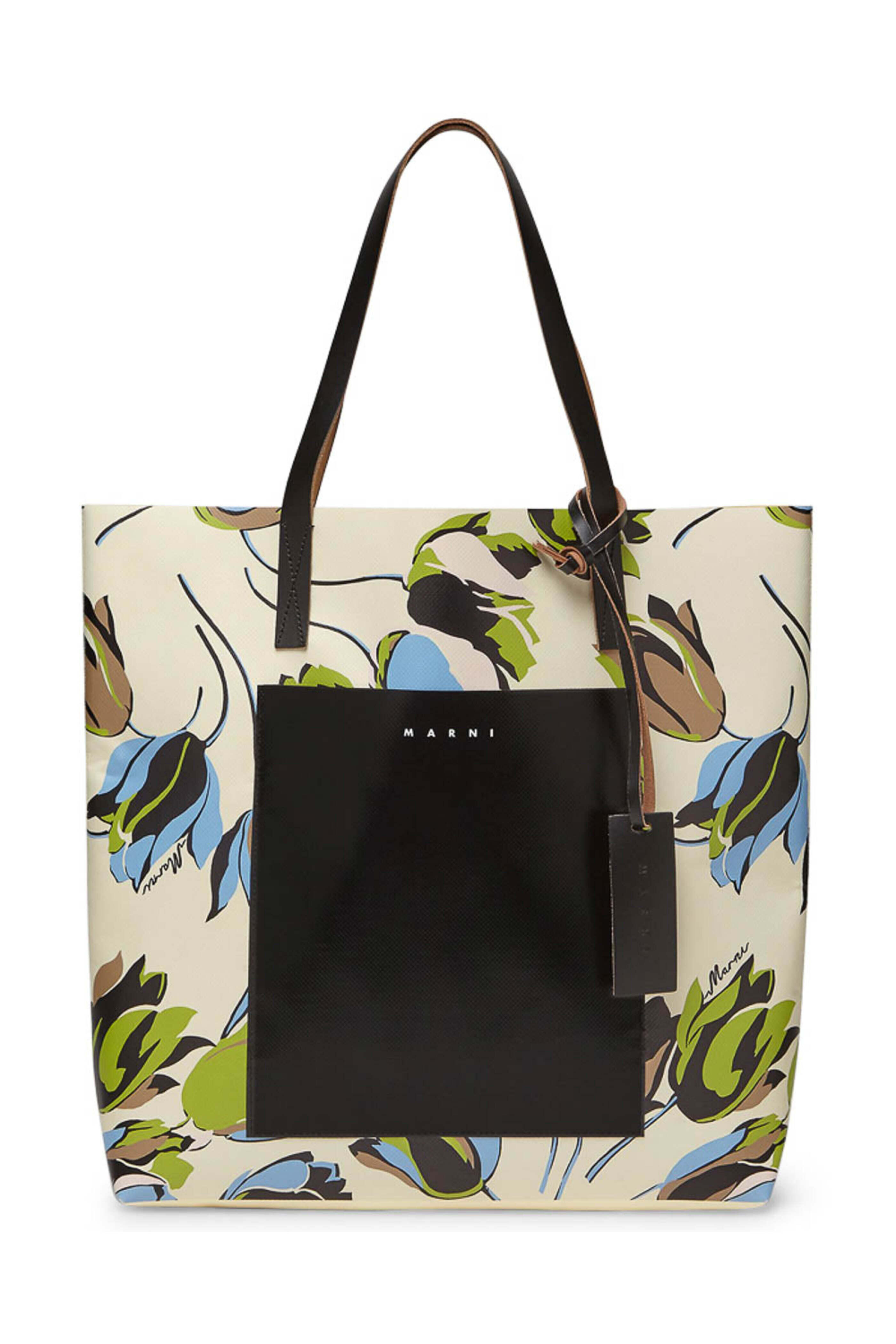 Marni - Off White Windblown Print PVC Shopping Bag