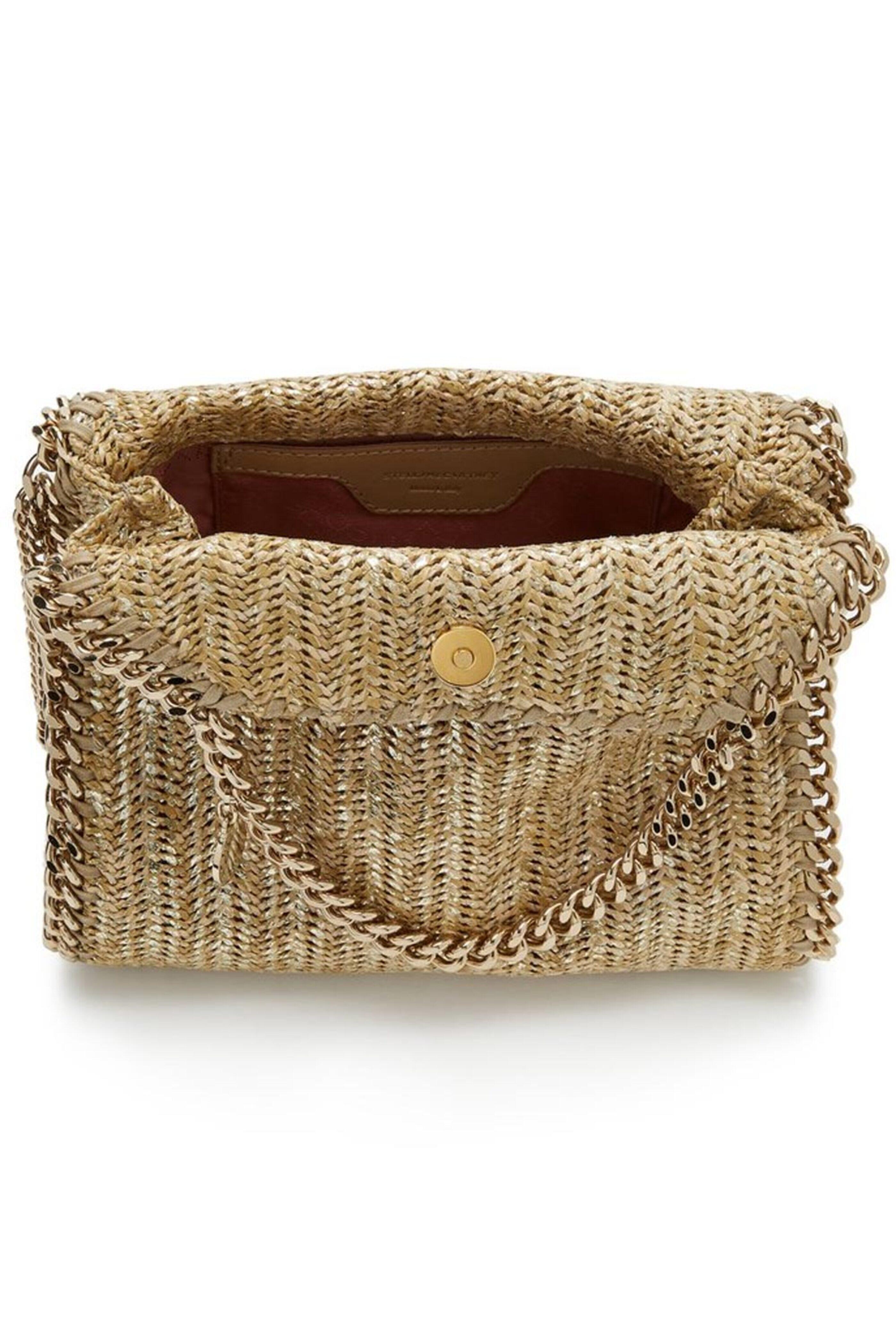 Stella McCartney - Gold Raffia Mini Falabella Tote