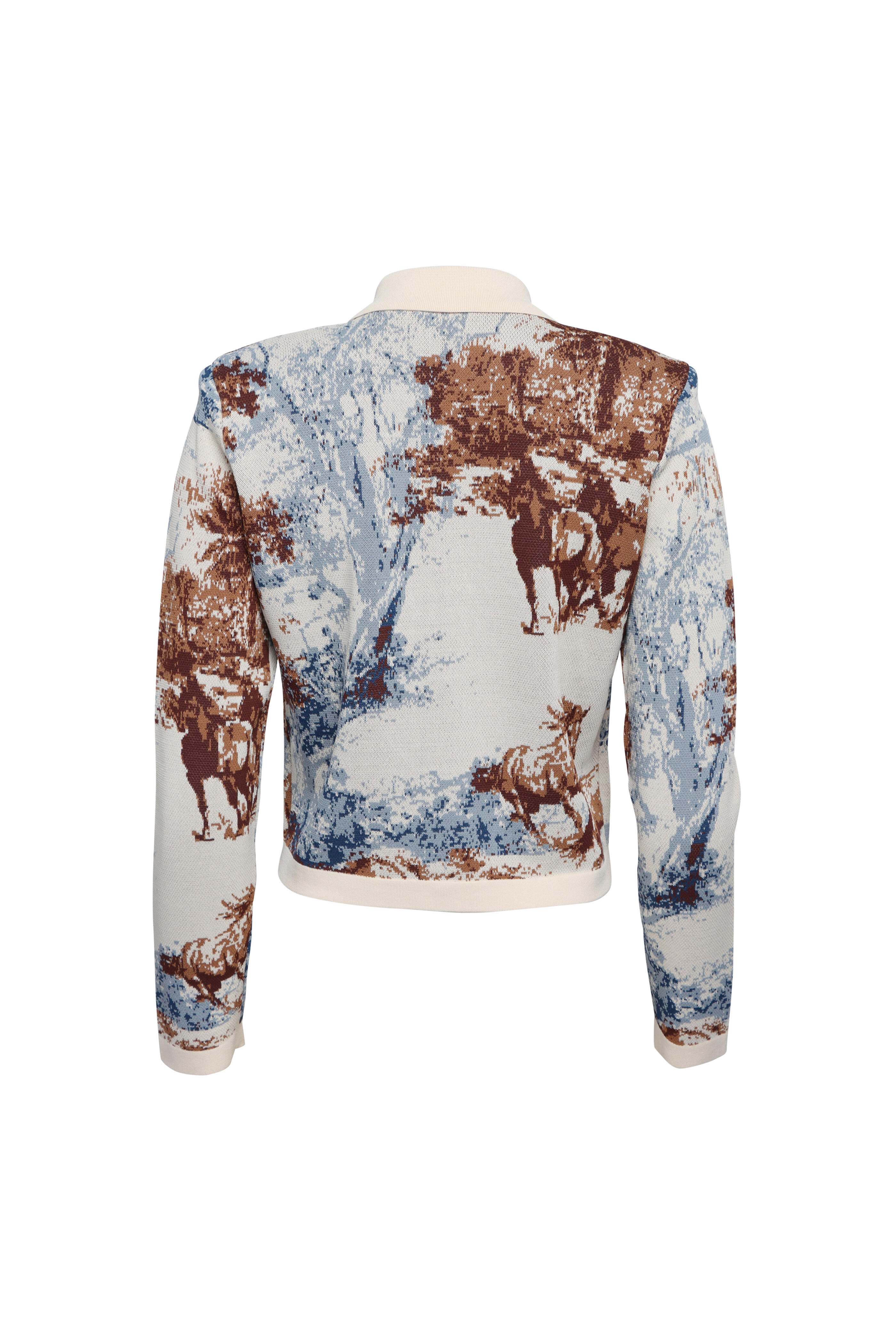 L'Agence - Osiris Tan Western Toile Jacquard Cardigan