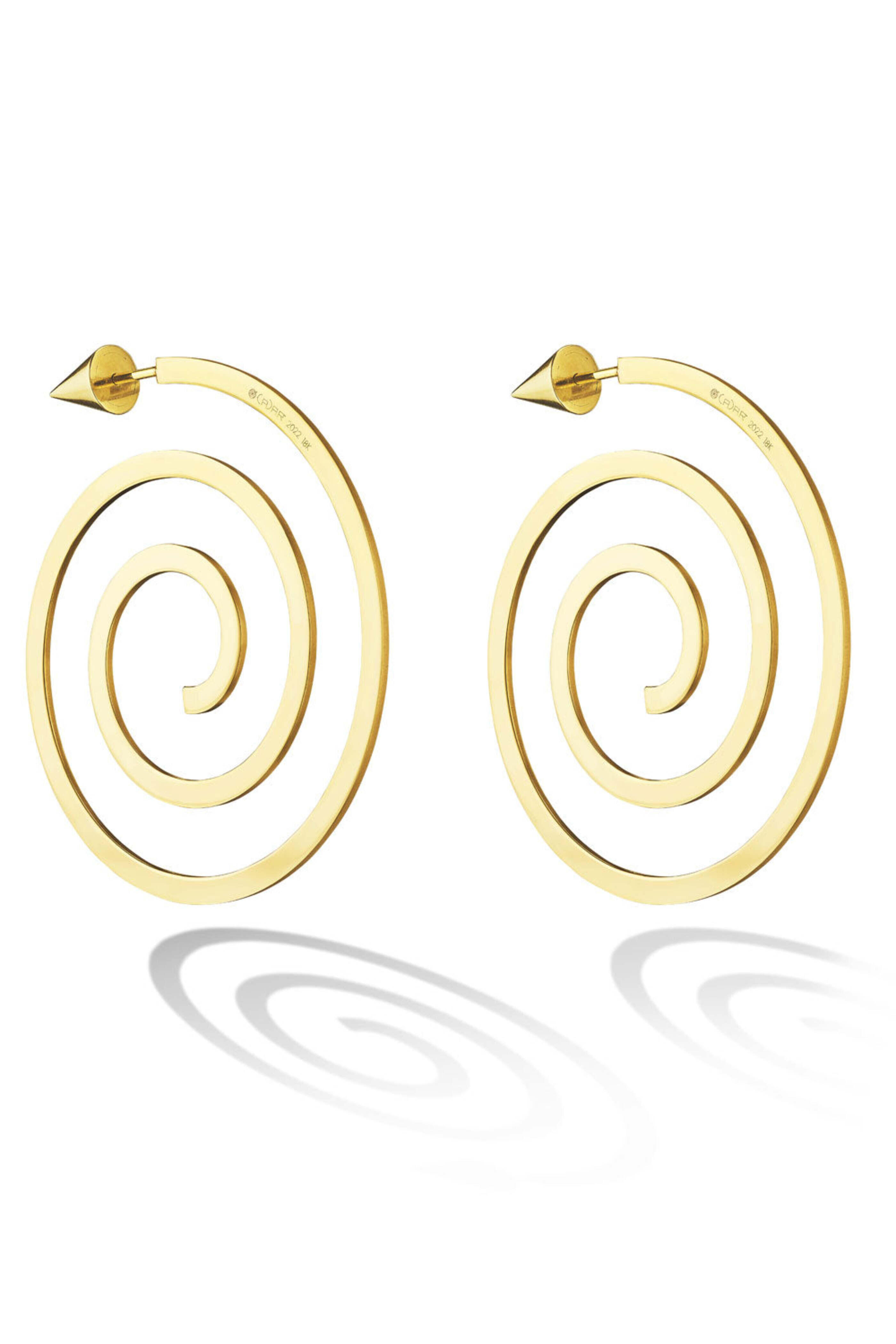 Cadar - Essence Spiral Cone Hoop Earrings