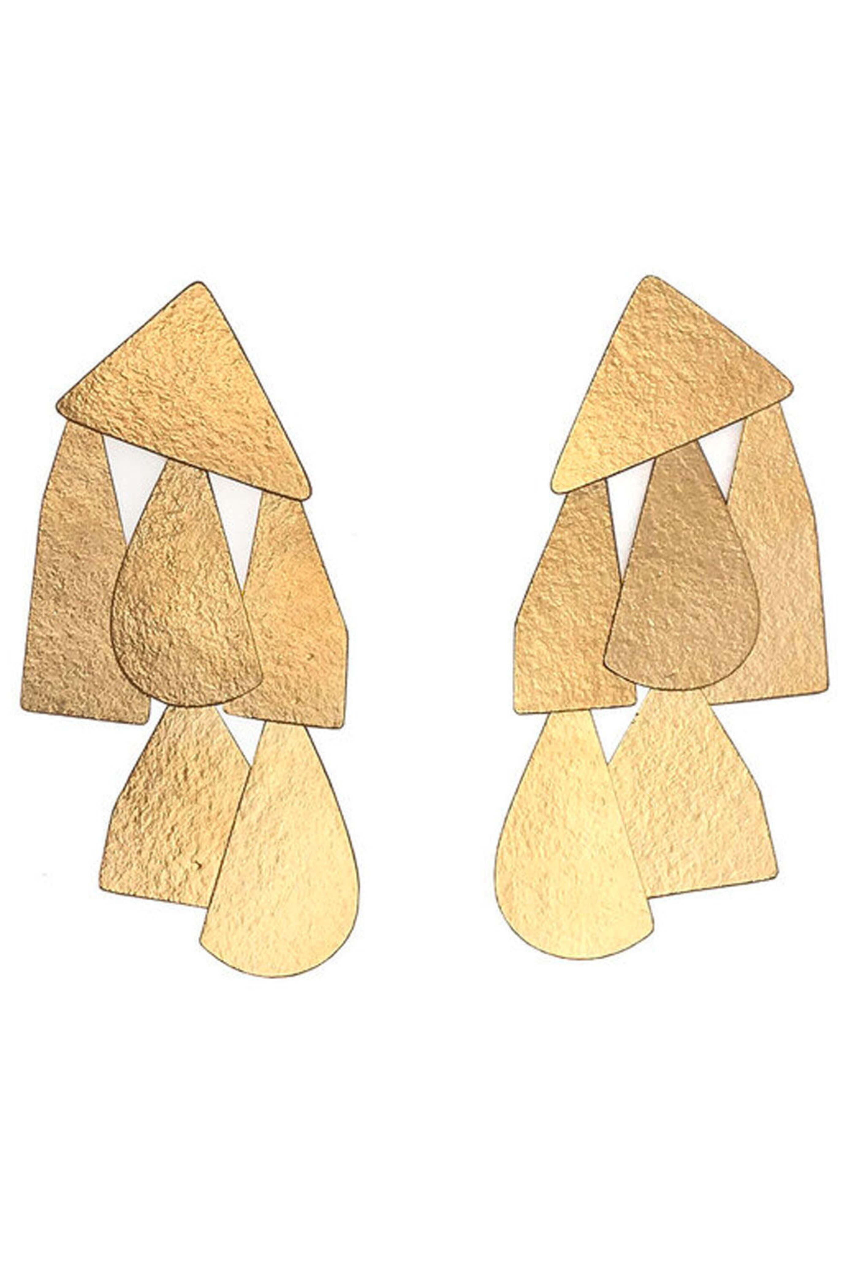 Annie Costello Brown - Matte Gold Zola Chandelier Earrings