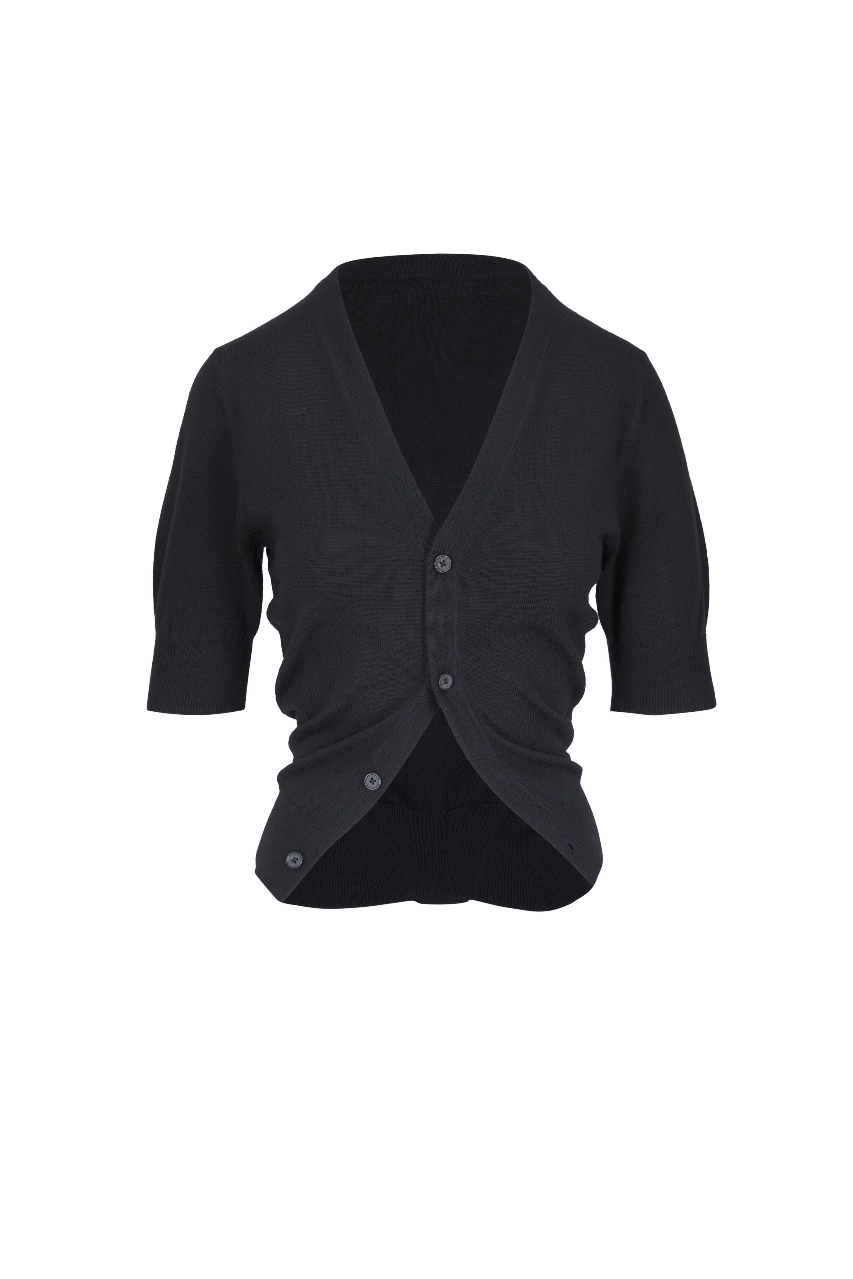 R13 - Black Wool Split Hem Cardigan - view 1