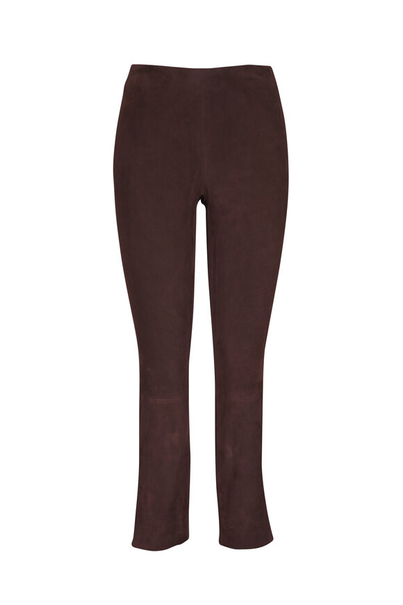Saint Laurent - Chocolate Silk Crepe Pant | Mitchell Stores