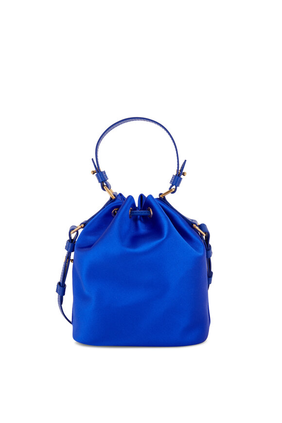Tom Ford - Electric Blue Satin Small Bucket Bag
