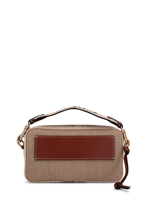 Chloé - Woody Sepia Brown Leather & Canvas Belt Bag 