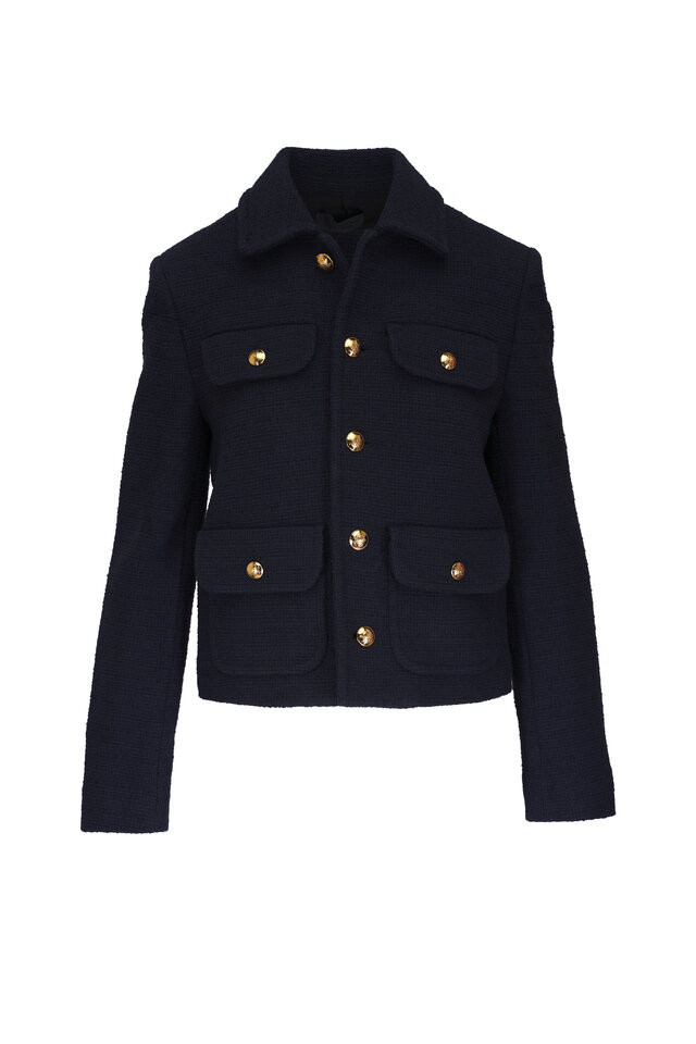 Nili Lotan - Lourdes Crop Military Midnight Blazer Nili Lotan - Lourdes Crop Military Midnight Blazer