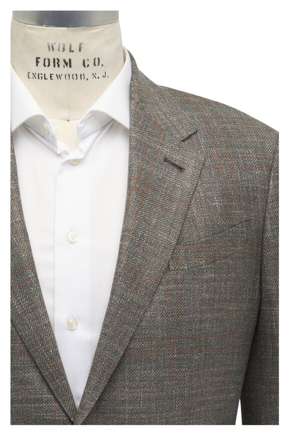 Zegna - Brown Crossover Plaid Sportcoat