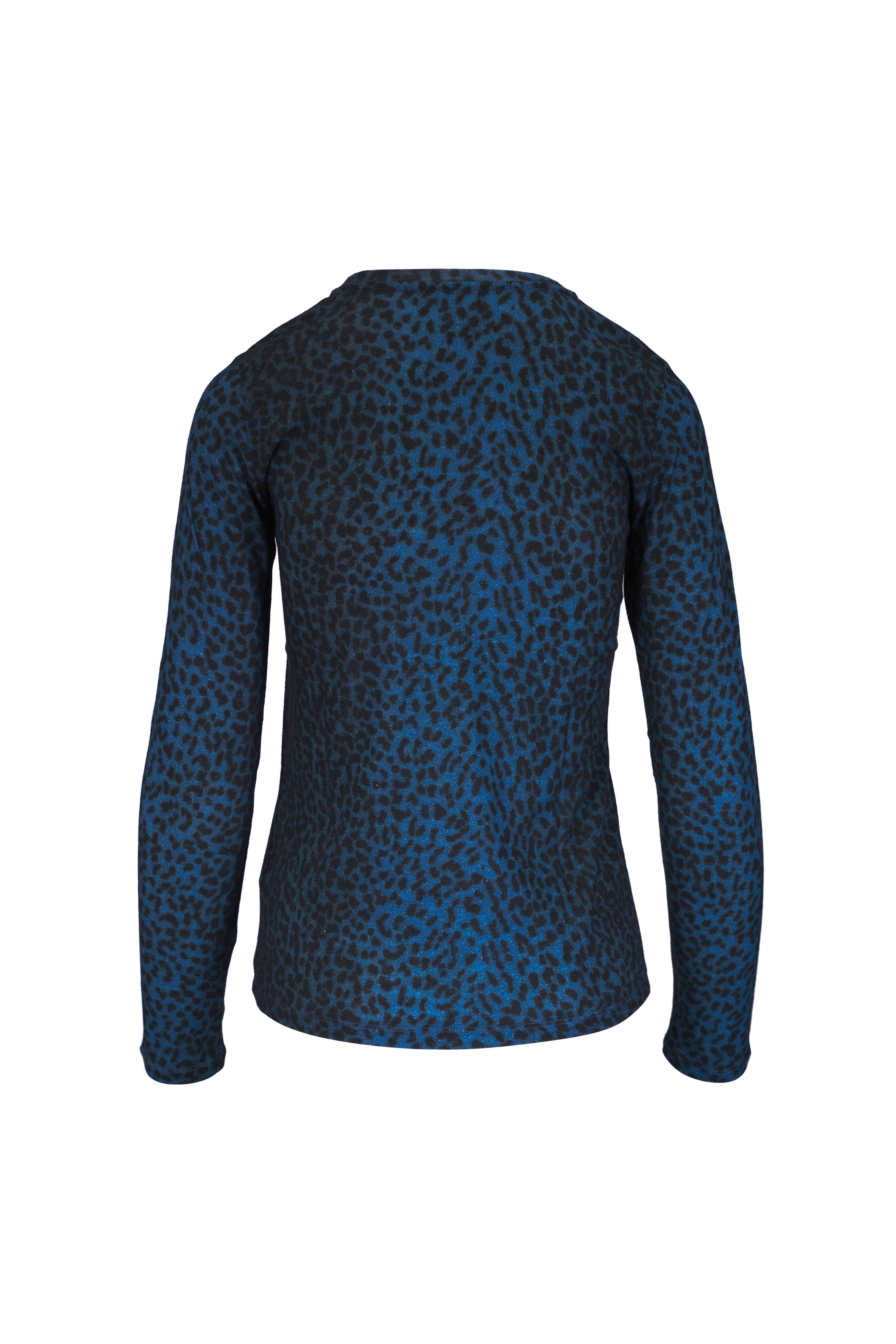 Majestic - Blue Animal Print Crewneck Sweater