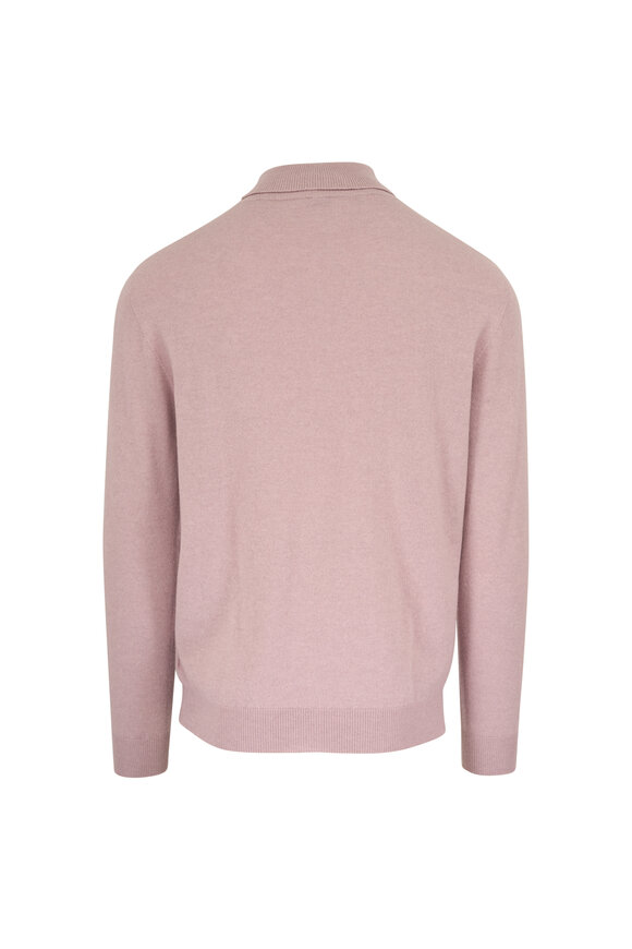 Atelier Munro Pink Cashmere Mockneck Sweater - view 3