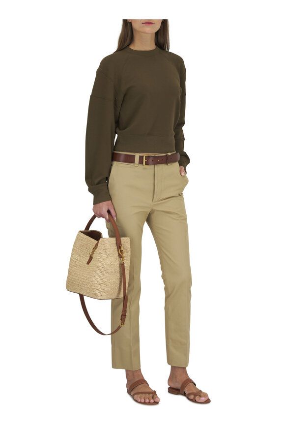 Saint Laurent - Beige Cotton Mid-Rise Pant 