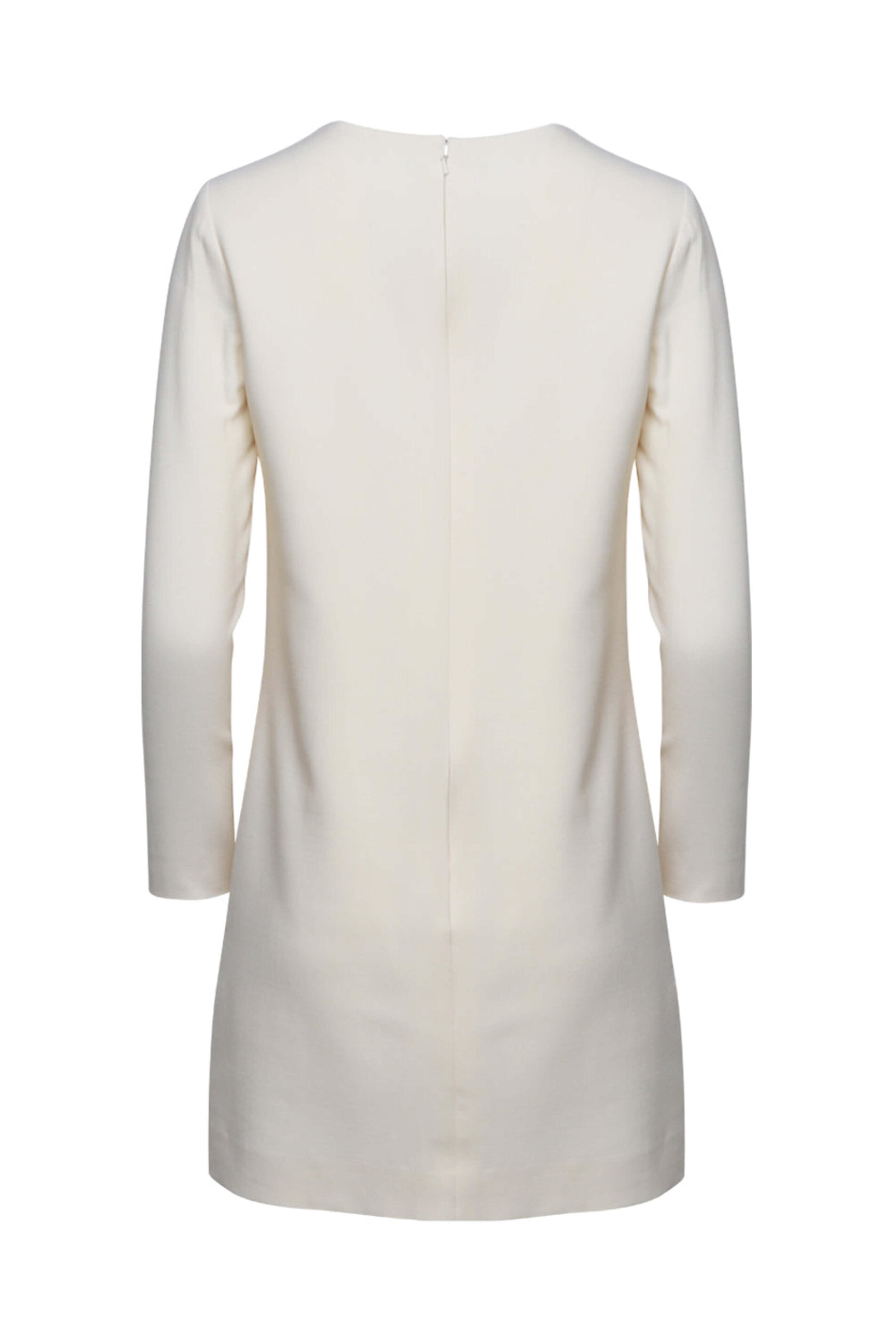 Oscar de la Renta - Ivory Painted Rose Shift Dress