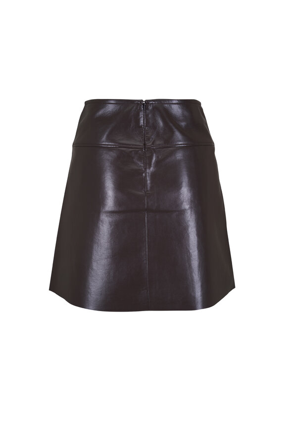 Citizens of Humanity Soraya Brown Leather Mini Skirt - view 3