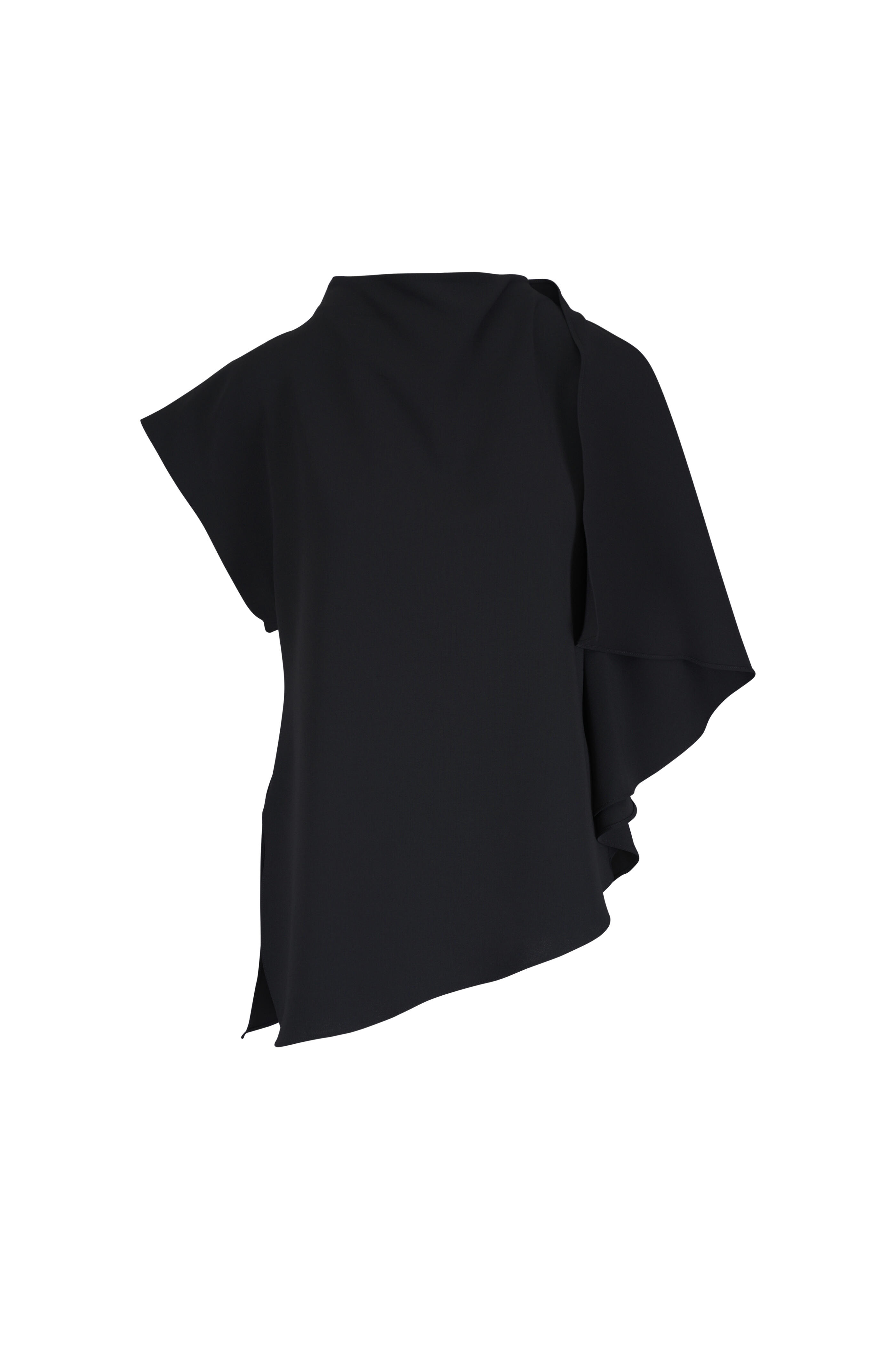 KZ_K Studio - Basel Black Handkerchief Blouse