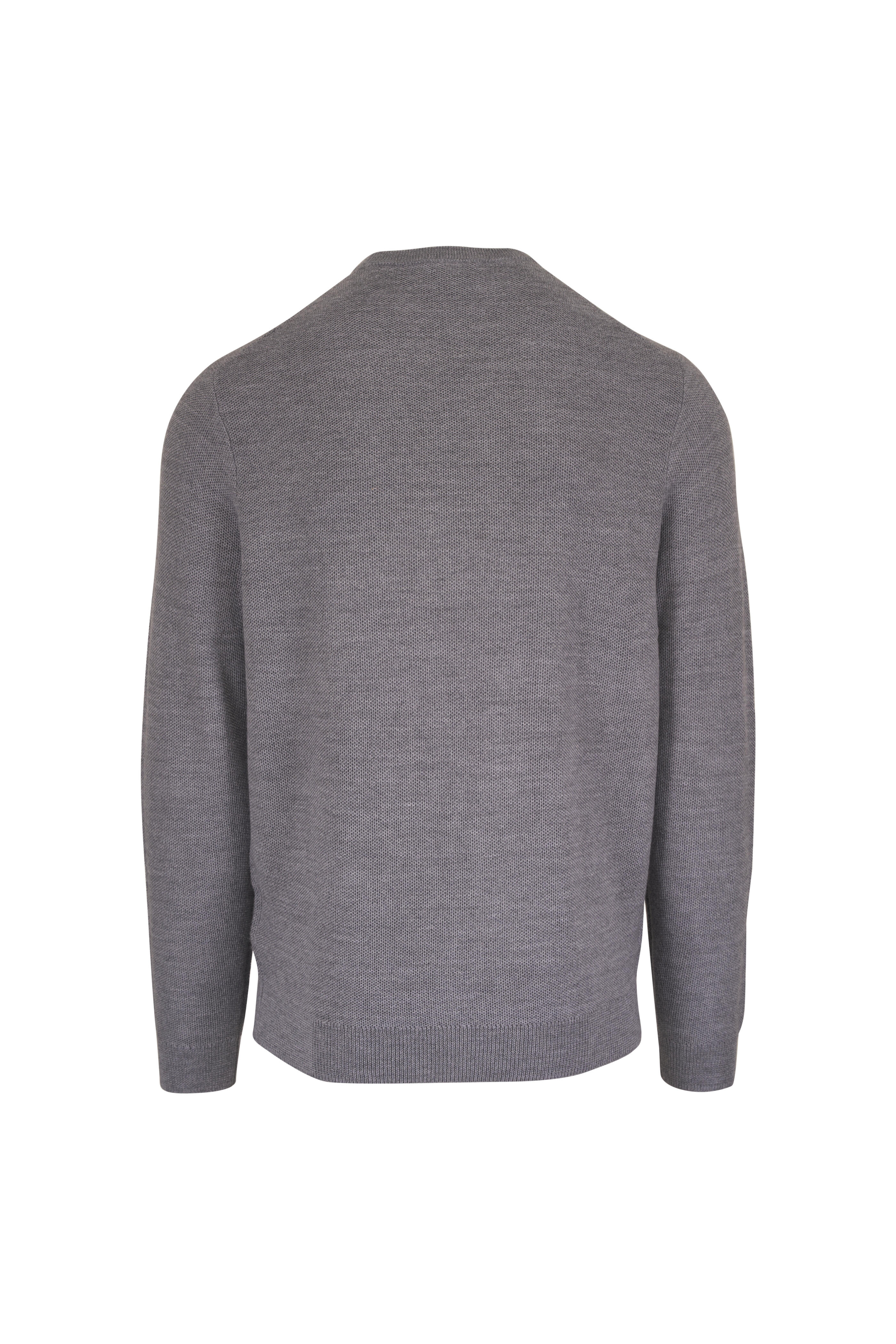 Peter Millar - Gray Honeycomb Crewneck Sweater - view 2