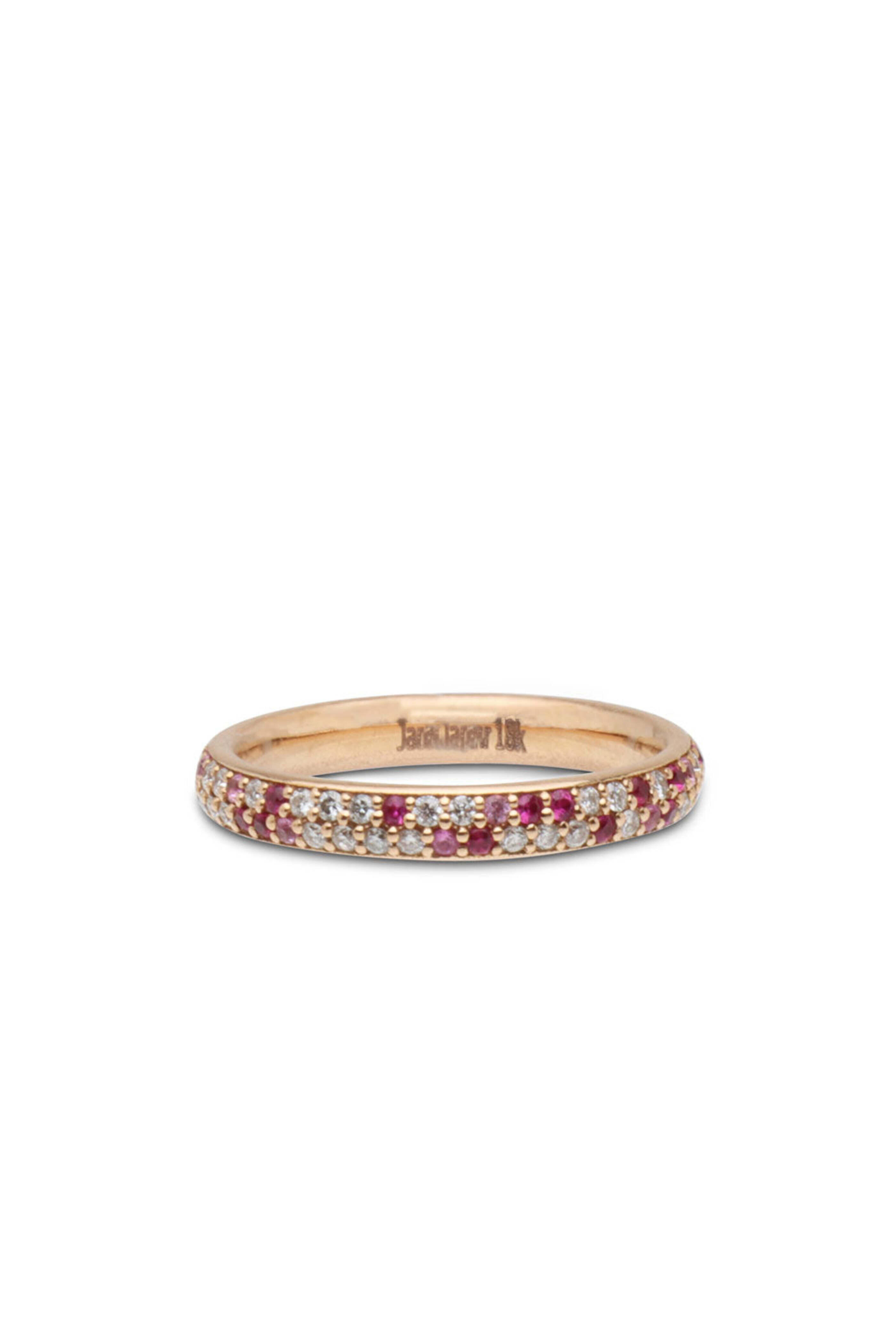 Jared Lehr - Ruby and Sapphire 2 Row Eternity Band Ring