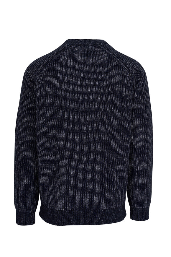 Peter Millar - Eklund Saddle Shoulder Navy Crew Sweater