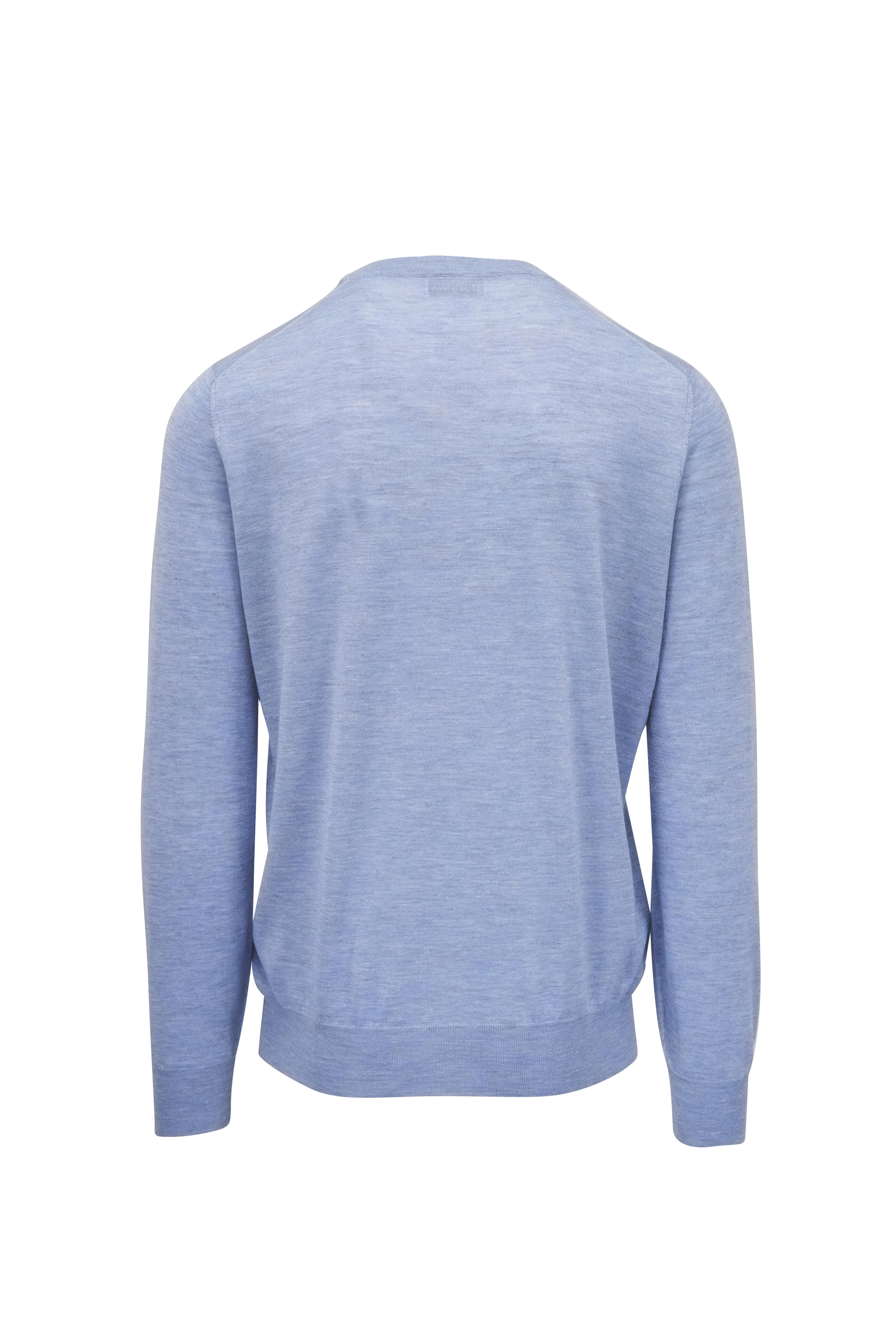 Brunello Cucinelli - Sky Blue Cashmere, Silk & Linen Sweater