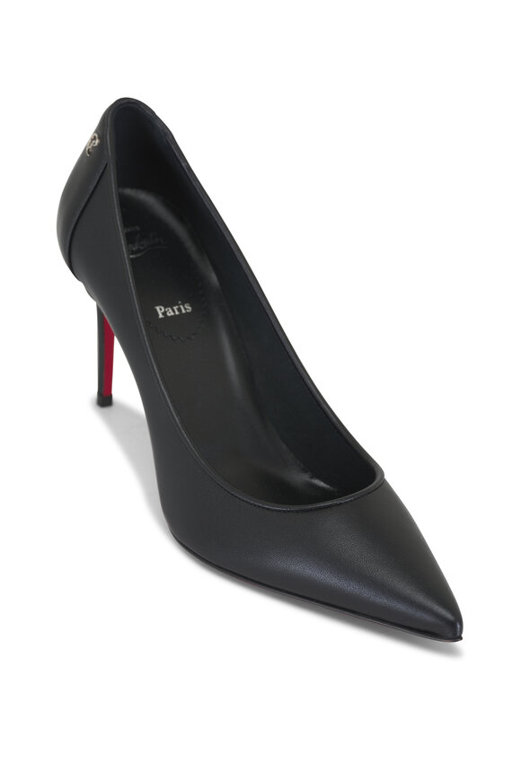 Christian Louboutin - Sporty Kate Black Leather Pump, 85mm