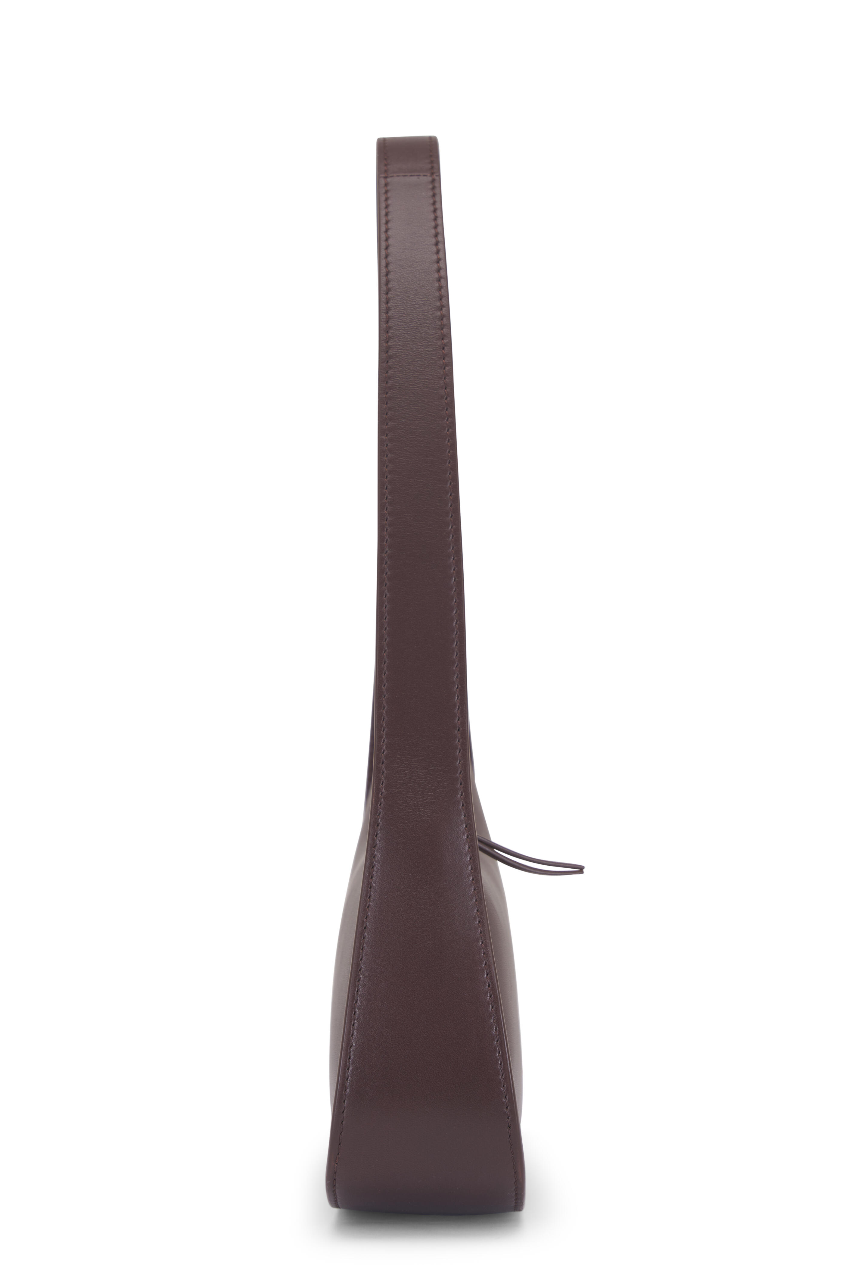 The Row - Half Moon Brown Melange Leather Shoulder Bag