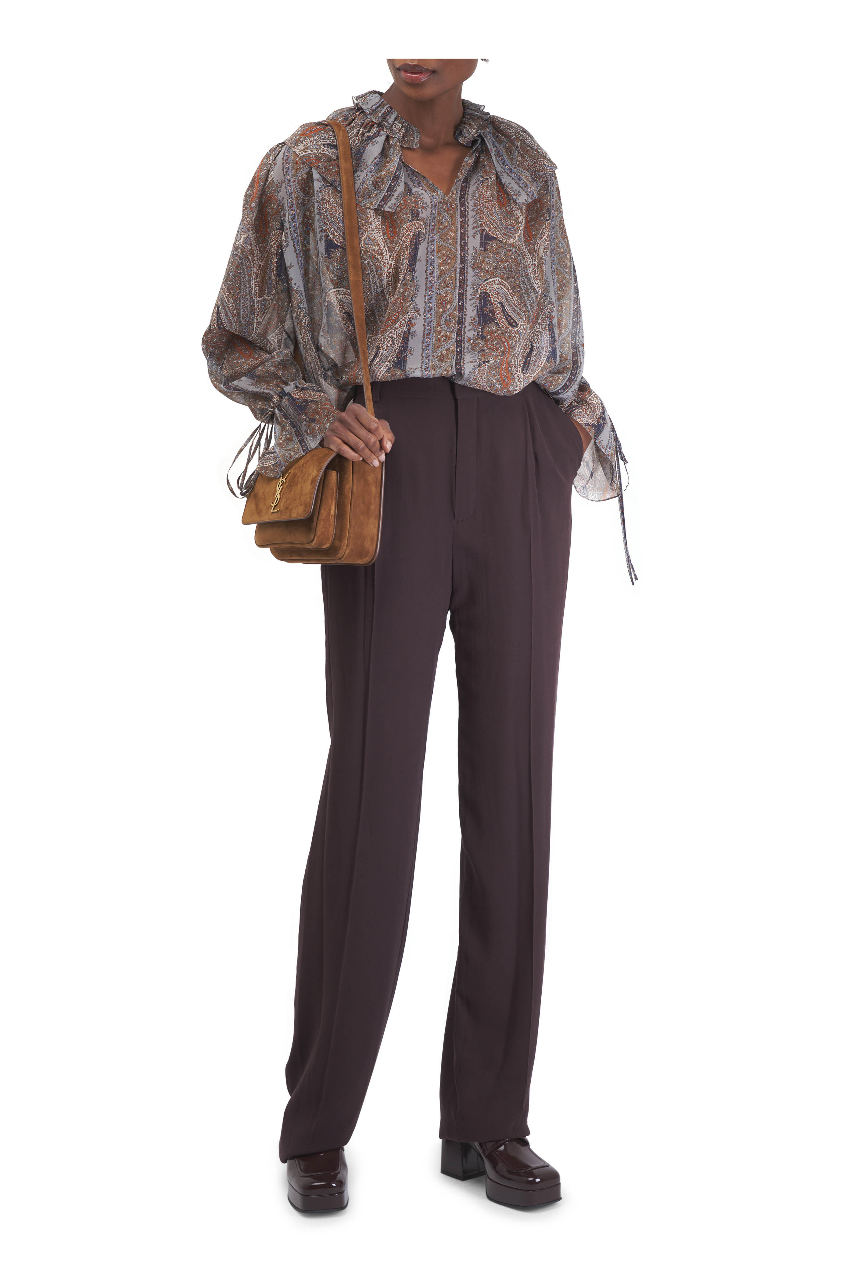 Saint Laurent - Niki Caramel Suede Crossbody