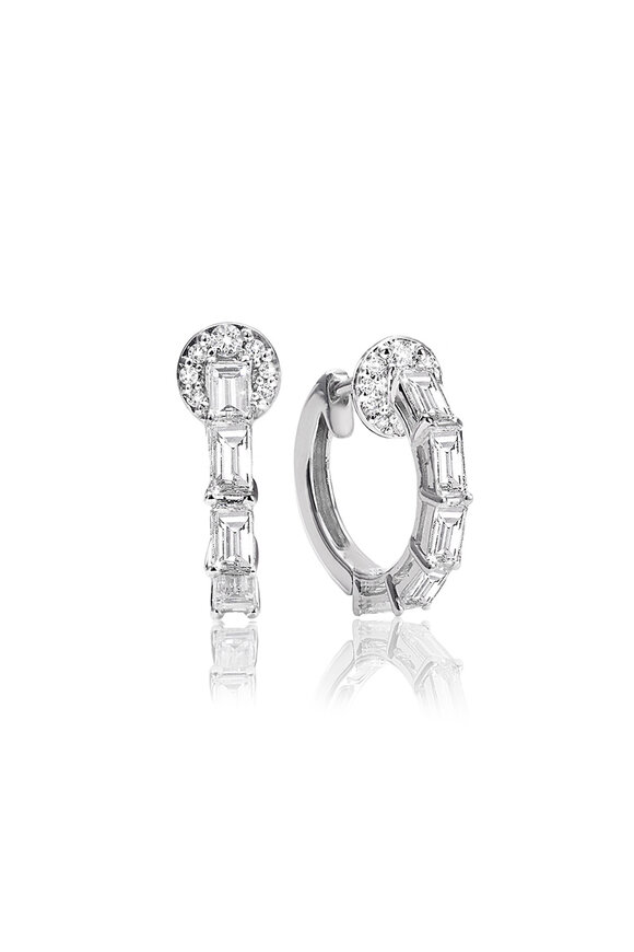 Nam Cho Basic Baguette Diamond Hoops